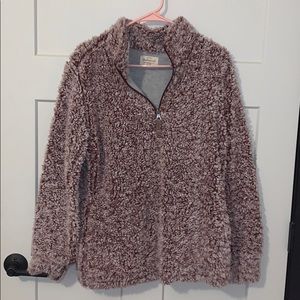 Maroon Quarter Zip Sherpa